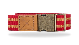 Cinturón en reata de algodón – poliester en color roja