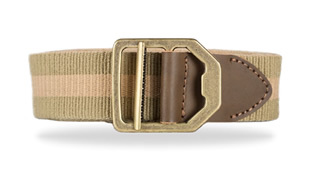 Cinturón en reata de algodón – poliester en color caqui