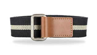 Cinturón en reata de algodón – poliester en color negra