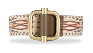 Cinturón en reata de algodón en color caqui