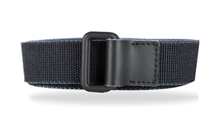 Cinturón en reata de algodón – poliester en color azul x negro