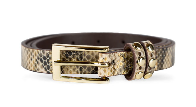 PITON PU LEATHER BELT WITH LEATHER LINING