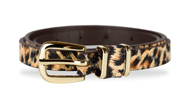TIGER PU LEATHER BELT WITH LEATHER LINING